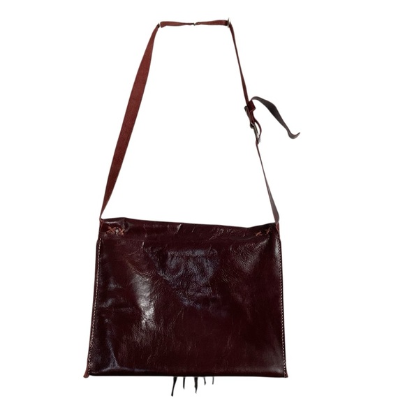 AQ Inc Leather Crossbody Bag with Jemstone and beads. Fringe Bag. Western Style - Picture 2 of 15